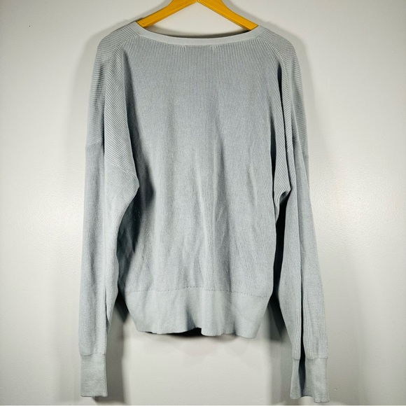 NWT Banana Republic Forever Wrap Sweater Comfy Light Blue Knit Women's - Picture 5 of 8